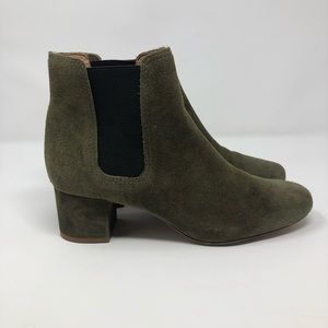Madewell Green Suede Boots Size 8